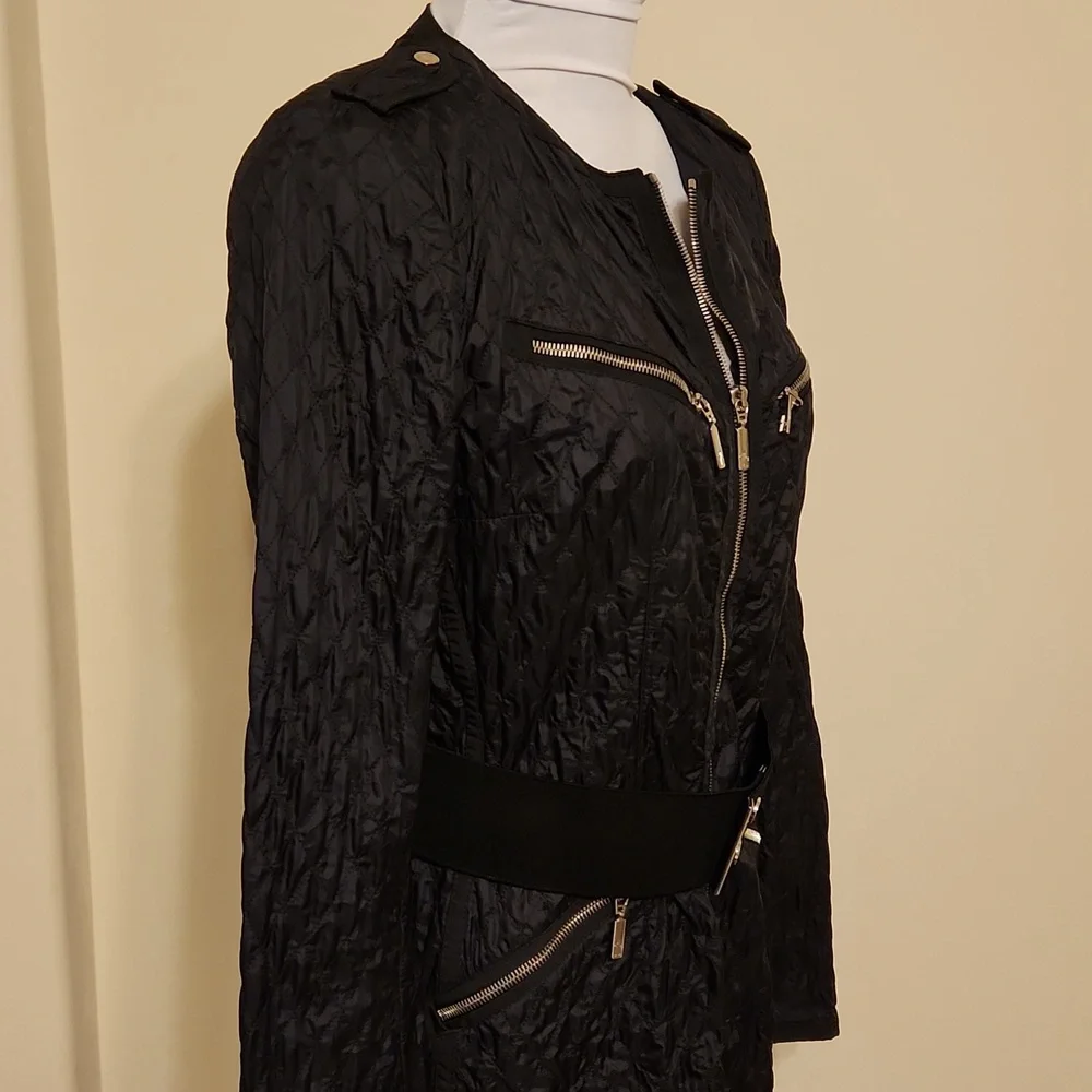 Moncler Women's Lightweight Black Nylon Jacket Size 3 - Picture 4 of 16